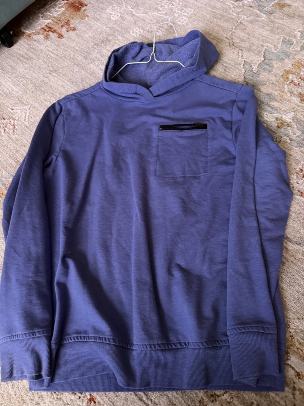 Zella Men's Hooded Pullover Sweatshirt - Slate Blue